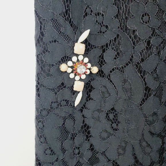 Joie Ortally Lace Bead Caviar Pencil Skirt $298 2 - Picture 11 of 11